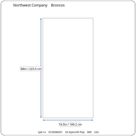 Rare Vintage NFL Denver Broncos Football Blanket Throw Northwest Company 88X74 - Picture 11 of 11